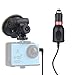 TEKCAM 2in1 Car Charger Mount Suction Cup Bracket Compatible for Waterproof Action Sport Camera