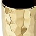 CosmoLiving by Cosmopolitan 42382 Extra Large Ceramic Electroplated Metallic Gold Vase with Geometric Silhouette | 5” x 12”
