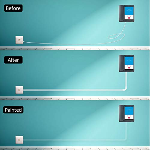 Fiber Cable Cover, 157in Mini Cable Concealer Raceway, Paintable Cord