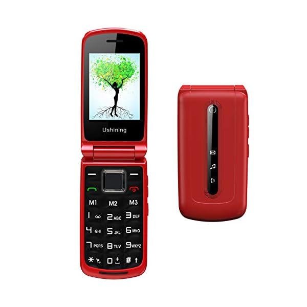 Ushining-Unlocked-Big-Button-Flip-Phone-for-Seniors-Dual-Sim-Free-Clamshell-Pay-as-You-Go-Basic-Mobile-Phones-with-SOS-Button-Loud-Speaker-for-SeniorChristmas-Red Ushining Unlocked Big Button Flip Phone for Seniors, Dual Sim Free Clamshell Pay as You Go Basic Mobile Phones with SOS…