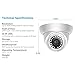 FULUVA UltraHD 4MP Dome POE IP Camera Video Surveillance, 100ft IR NightVision Motion Detection,IP66 Weatherproof, 90°Angle,3.6mm Lens