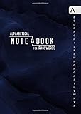 Notebook for Passwords: B6 Small Internet Log Book Organizer with Alphabetical Tabs | Marble Blue Bl by Emily Grace
