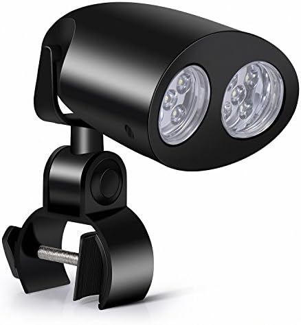 #1 Lightning Barbecue Grill Light 10 Super Bright LED Lights - Weather Resistant - 150 Lumen 360 Degree Rotation - Best LED BBQ Light for Any Gas/Charcoal/Electric Grill, Black