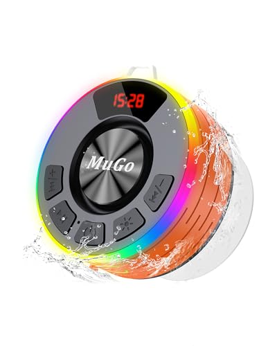 MuGo Waterproof Shower Speaker RGB Lights