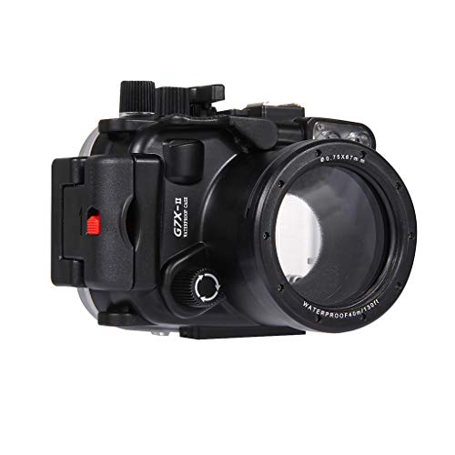 Uplord Underwater 40m Swimming Diving Waterproof Camera Case Diving Protective Housing Shell for Canon G7 X Mark II,Diving Shell+O Seal+Cleaning Cloth+Hand Strap+Neck Strap