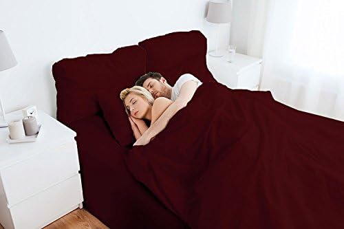 Reliable Bedding Collection 100% Egyptian cotton 600 thread count 19'' deep pocket 4-Piece Bed Sheet Set Burgundy, Full XL