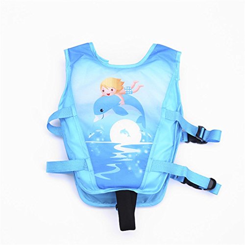 Besde Baby Inflatable Sea Swimming Pool Vest Float Aid Jacket Swim Training Jacket (A, Kids 2-7 Years Old)
