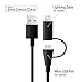Portable Charger - [Apple Certified] uNu Superpak 5000mAh 2.1A External Battery Pack for iPhone 6 6S, 6 Plus,5S,5, Galaxy S6 Edge,Note 5 4 with 2-in-1 Lightning Cable 8Pin and MicroUSB Cable - Black