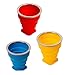 Wealers Collapsible Travel Mug Silicone Bpa-free 7 Ounce Foldable Cup Dishwasher Safe Pop up Cup. Cool Funny Unique Camping Travelling Gear Supplies Accessory. (3 Pack - Assorted Colors)