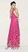 R.Vivimos Womens Sleeveless Backless Asymmetrical Layered Lace Long Dress with Slip Two Pieces (Medium, Hot Pink)