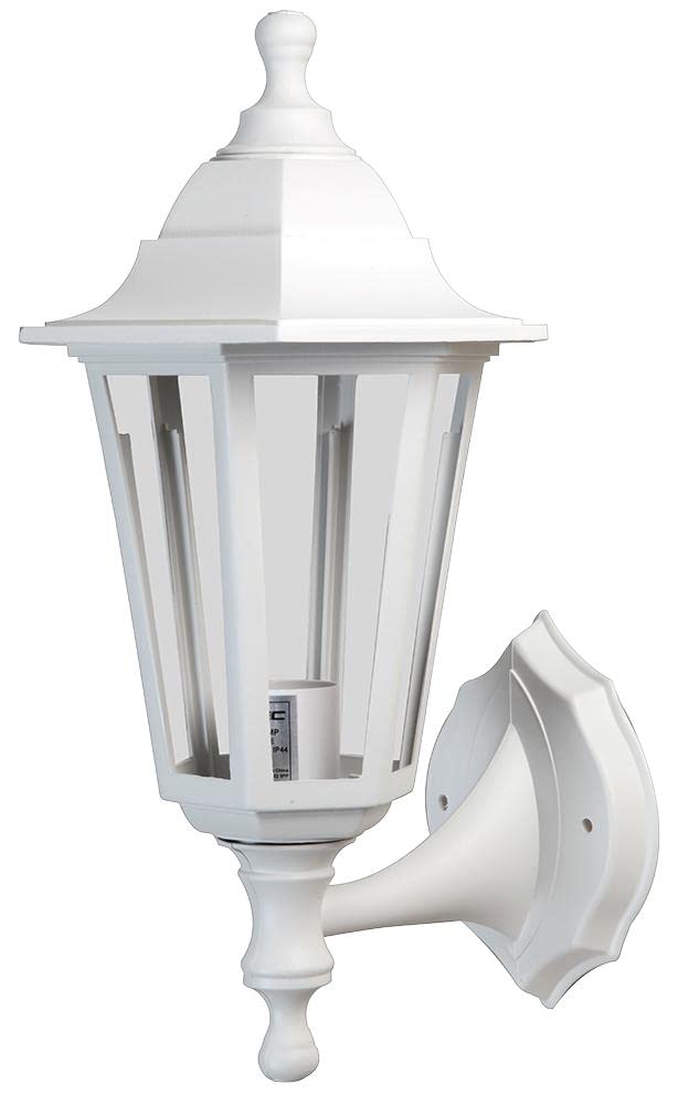 PRO ELEC PEL01344 Outdoor Lantern, E27, IP44, White
