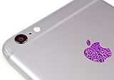 Glitter Purple Color Changer Overlay for Apple iPhone 6 and 6 Plus Logo Vinyl Sticker Decal