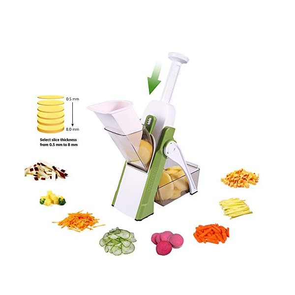 Vegetable-ChoppersONCE-FOR-ALL-Multifunctional-Vegetable-Slicer-with-Stainless-Steel-Blades-Manual-Food-Cutter-for-Chef-and-Household ONCE FOR ALL Mandoline Vegetable Slicer, Manual Kitchen Veg Chopper Stainless Steel Blade for Julienne, Cubes, Fried…