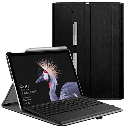 MoKo Case Fit Microsoft Surface Pro 7 Plus/Pro 7/Pro 6, Ultra Lightweight Portfolio Business Cover with Pen Holder for Surface Pro 7/6/5/4/Pro LTE, Compatible with Type Cover Keyboard, Indigo