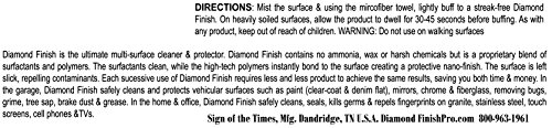 Diamond Finish The Protector 16 oz. Cleaner/Polish Safe on all surfaces nano finish, removes contaminants like bugs, dirt, bird poop, tree sap, road tar, grease, brake dust, fingerprints, waterspots,