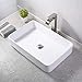 KES Bathroom Sink, Vessel Sink 24 Inch Porcelain Rectangular White Above Counter for Lavatory Vanity Cabinet Contemporary Style, BVS113