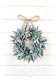 Farmhouse Wreath, Lambs Ear Wreath, Farmhouse Decor, Spring Wreath, Summer Wreath, Small Wreath, Mini Wreath, Window Wreath, Year Round Wreath, Door Decor