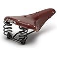 Brooks England Flyer, Touring Leather Bike Saddle with Suspension Springs