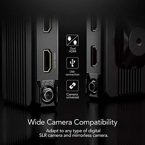Wireless HDMI Video Transmitter and Receiver Kit, Support HD 1080P 300 Feet Transmission for DSLR and Mirrorless Camera, Hollyland Mars 300