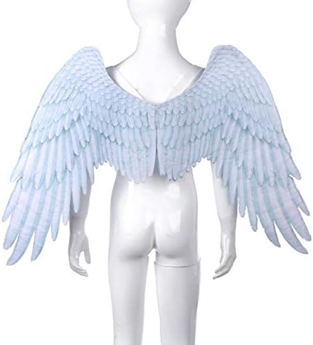 WSCOLL Non-Woven Fabric 3D Angel Wings Halloween Theme Party Cosplay For Adults Men Women Costume Accessories China Black For Kids