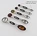 Kingware Home Metal Magnetic Measuring Spoons with Double Ends,18/10 Stainless Steel Measuring Spoons Set for Measuring Dry and Liquid Ingredients For Home Kitchen(5pcs)