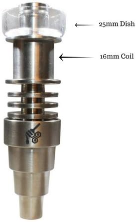 Titanium Hybrid Barrel 6-in-1 Male/ Female 10/14/18 (16, Silver)