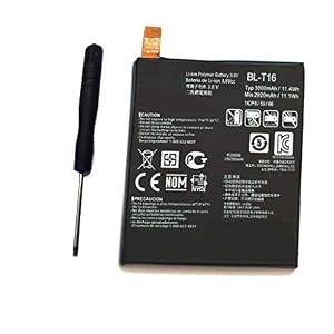 Image of Toopower New 3.8V 3000mAh BL-T16 Replacement Battery for LG G Flex 2 Internal H950 H955A LS996 H959 with Installation Tools