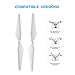 Powerextra 2 Pairs Replacement 9450 Self-Tightening 2CW/2CCW Propellers for DJI Phantom 2, Phantom 3 SE, Professional, Advanced, Standard, 4K (White)