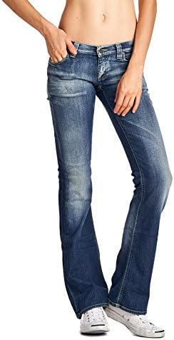 Denimbirds by Nudie Women's Jeans Birds Bootcut Streaky Greencast Denim, Size 31W X 34L