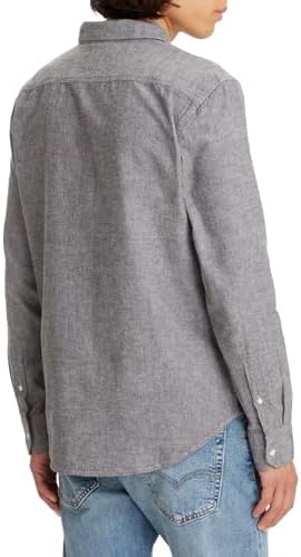 Camisa masculina levi's de manga comprida battery housemark slim, ágata preta, m