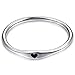 AVECON 925 Sterling Silver Simple Carve Heart Wedding Band Stackable Promise Ring for Her Size 5-10