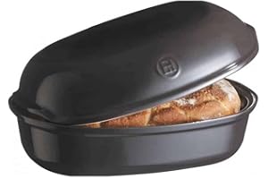 Emile Henry EH799501 Artisan Bread, Ceramic, Black Smoke, 5 litres