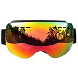 FGN Ski Goggles for Men Women with UV400 Protection Anti-fog Scratch-ressistant Lens, OTG Goggles for Snowmobile Snowboard snow outdoor,Helmet Compatible