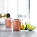 Chef's Star 2 Oz Pure Copper Shot Glasses, Rustic and Minimalist Copper Cups, Pack of 2