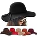 FUNOC Fashion Vintage Women Ladies Floppy Wide Brim Wool Felt Fedora Cloche Hat Cap