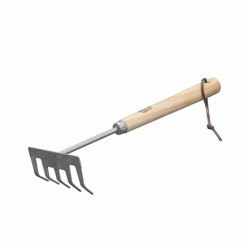 Siena Garden D70334 Small Rake Isyplant, Stainless Steel, Ash Wood, 39 x 12 x 7 cm