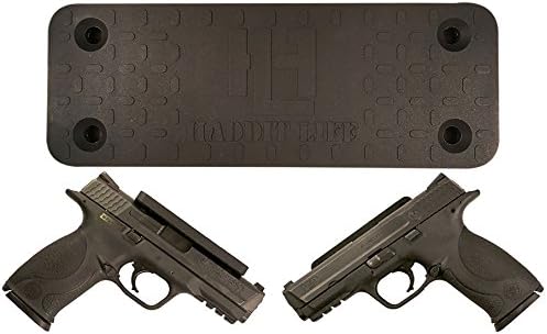 Haddit Life Gun Magnet Mount 2-Pack - 43 Lbs Rated Magnetic Holster - Adhesive Tape - Rubber Coated For Concealed Handgun Pistol, Rifle, Shotgun, Magazine, Revolver In Vehicle, Car, Truck, Safe,&amp; Wall