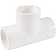 uxcell 25mm x 25mm 3 Ways Metric T Shape Tee PVC-U Drainage Pipe Connector Fitting White