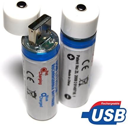 18650 Battery &amp; Integrated USB Charger Rechargeable Lithium Ion - 2017 Edition - Li-ion Batteries - NOT AA - 100% Satisfaction 60 Day Guarantee - 2 Year Manufacturer Warranty (2 Pack)