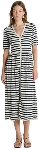 kate spade new york Belted Midi Shirt Dress Black at Amazon Women's  Clothing store
