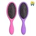 Hair Brush, Hair Detangler Brush with Nylon Bristles and Air Cushion, Pack of 2 Anti Static Wet Hair Brush To Reduce Frizz and Massage Scalp For Women and Men in Pink and Purple