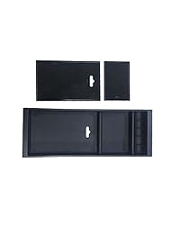 Oceson Organizador de reposabrazos central de consola con bandeja de plástico ABS, caja de almacenamiento con agujero USB para Ford F150 2015 2016 2017 2018
