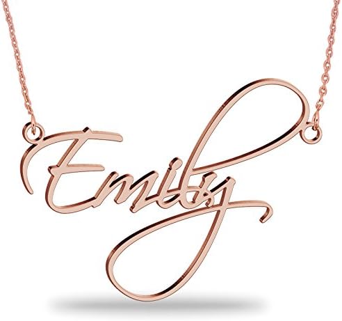 JOELLE JEWELRYPersonalised Sterling Silver Name Necklace Custom Gold Name Jewellery Customised Dainty Pendant Birthday Gift Ideas for Women Girl Teenage
