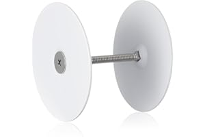NUOBESTY 67mm Stainless Steel Door Hole Cover Plate Set White Deadbolt Hole Filler for Privacy and Entry