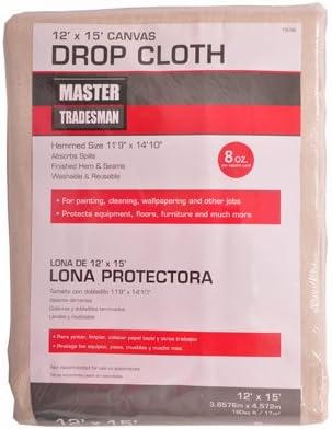 (2) ea Master Tradesman 58903 12' x 15' 8 oz Prof Canvas Painter's Drop Cloths2