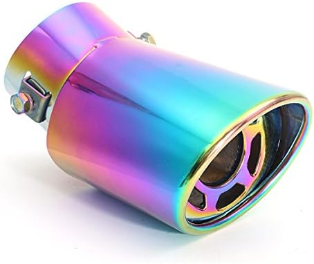 60mm Stainless Steel Universal Curved Car Rear Exhaust Pipe Muffler Tip