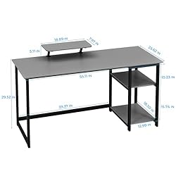GreenForest Computer Home Office Desk with Monitor