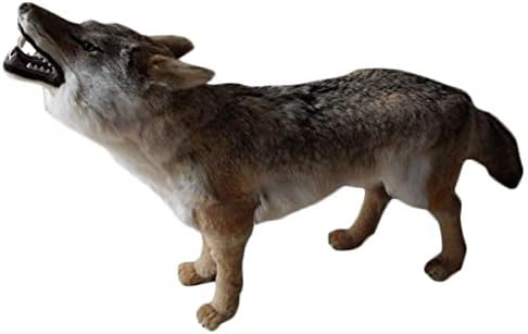 シミュレートされた大きな灰色のオオカミモデル野生の農場の動物モデルオオカミの置物のおもちゃ現実的なシミュレーション毛皮野生動物動物園 動物モデルリアルな動物快適な手作り Rafgroup Net
