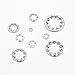 Sutemribor 420PCS 304 Stainless Steel Internal Tooth Star Lock Washers Assortment Set, 8 Sizes - M2 M3 M4 M5 M6 M8 M10 M12