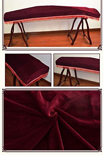 Yobeyi Gold Velvet Guzheng Dust Cover Piano Cover Guzheng Famous Musical Instrument Accessories (Wine red)